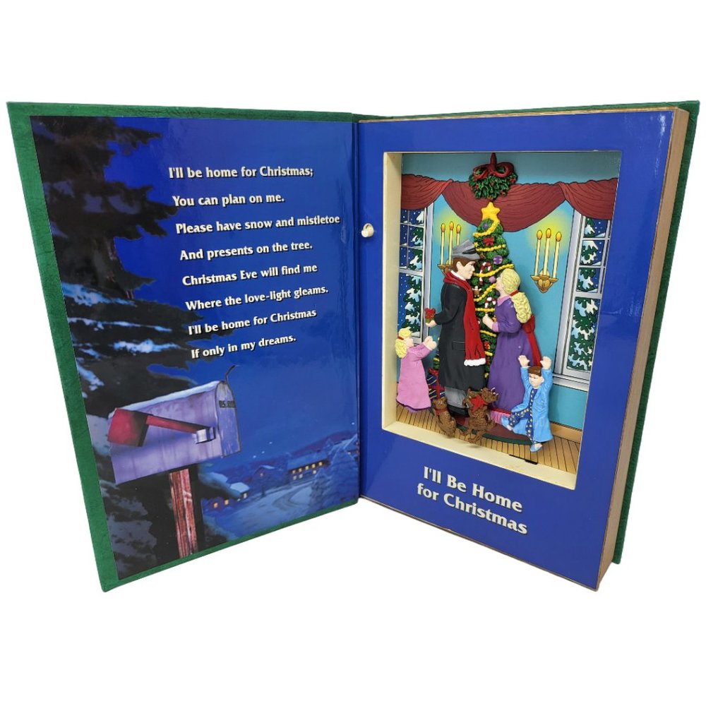 Vintage Mr‎ Christmas "I'll Be Home for Christmas" Animated Musical Book ~ Works